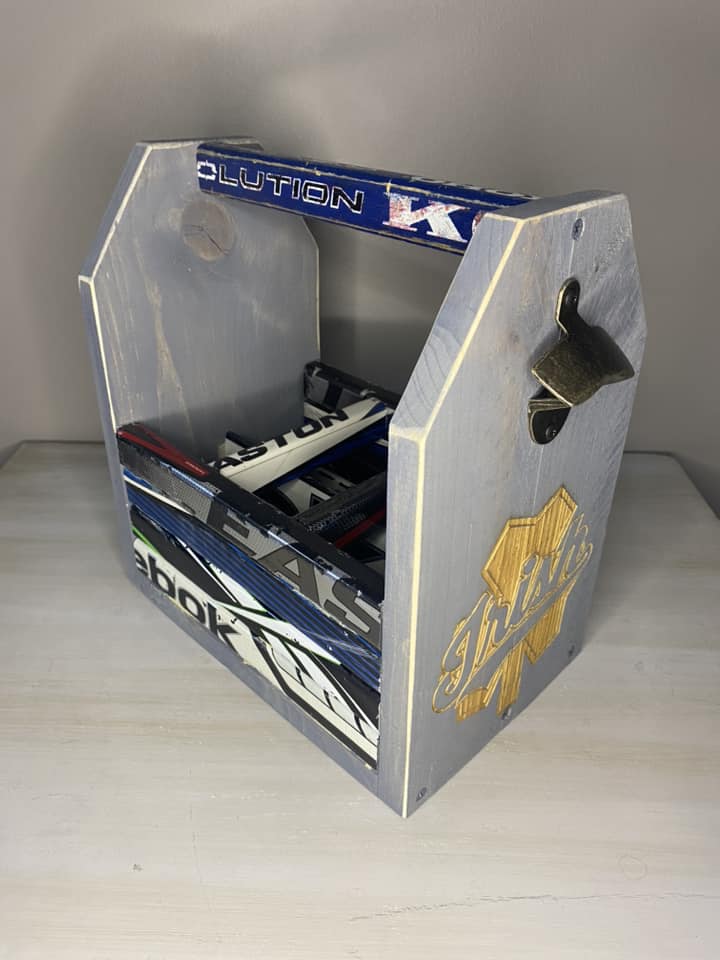 Hockey Drink Caddy with Handle Portable 6-Pack Carrier