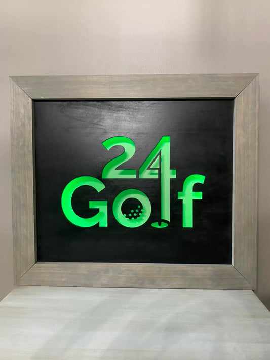 Custom LED Framed Sign