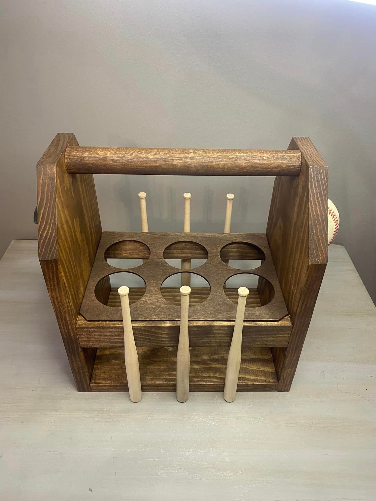 Baseball Drink Caddy with Handle Portable 6-Pack Carrier