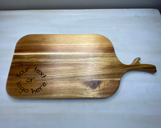 Large Rectangle Acacia Wood Board with Handle