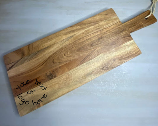 Large Natural Wood Board with Handle