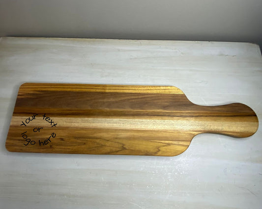Large Rectangle Teak Wood Board with Handle